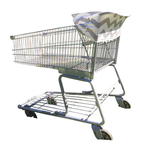 Gray Chevron Car Seat Cover With Four Bandana Bibs and Four Pacifier Clips