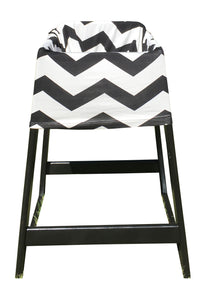 Black Chevron Car Seat Cover With Four Bandana Bibs and Four Pacifier Clips