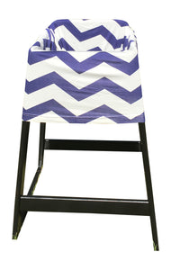 Blue Chevron Car Seat Cover With Four Bandana Bibs and Four Pacifier Clips